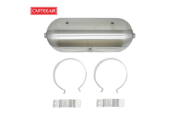 2.0 Gallon Seamless Aluminum Air Tank, Air Tank for Air Suspension Air Compressor Kit